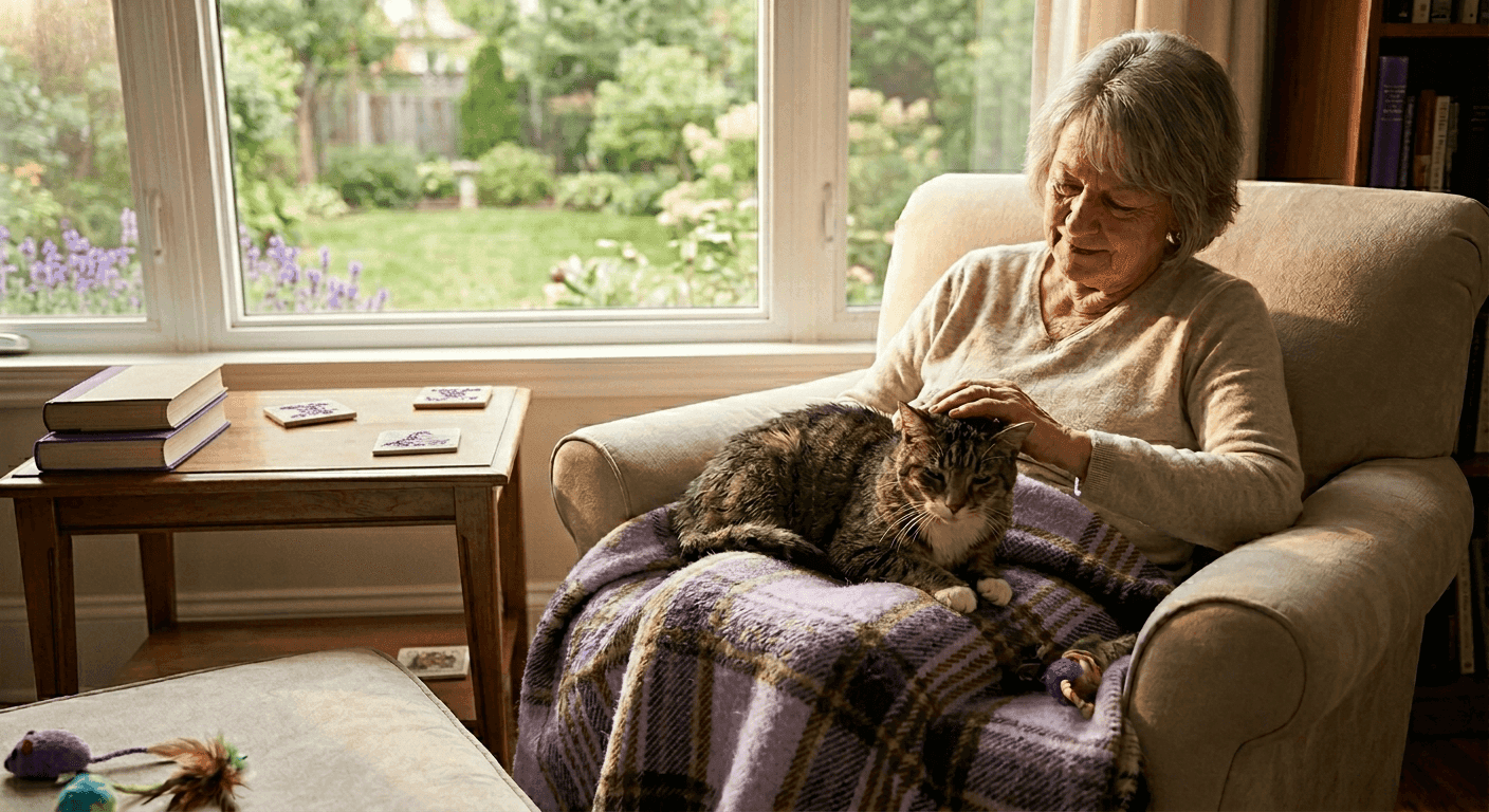 Famille d'accueil définitive à domicile avec un chat